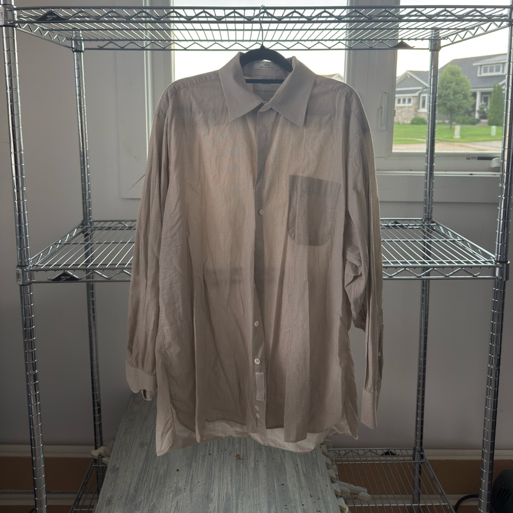 Nordstrom Men’s button up shirt - tan textured